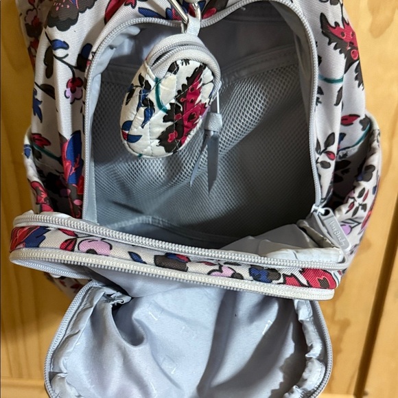 Vera Bradley Gray and Pink Floral Backpack - Picture 5 of 5